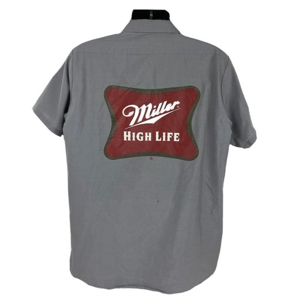 Miller Other - Miller High Life Mechanic Work Shirt size L Gray